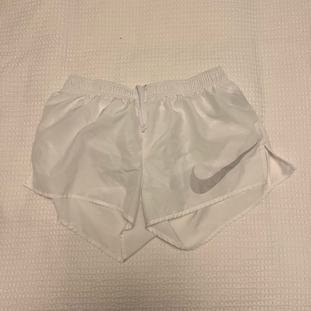 White dri fit Nike shorts
